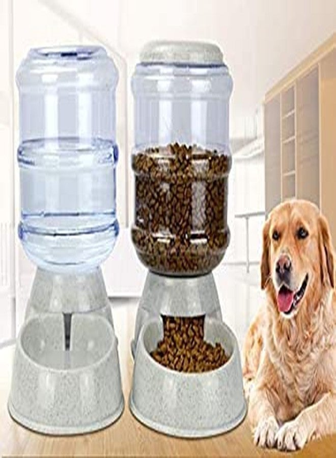 QUALIZA Press Pet Water Dispenser 3.8L Large Capacity Self-Dispensing Gravity Pet Feeder Waterer Cat Dog Feeding Bowl Drinking Water/Press Feeding Pet Supplies - Image 2